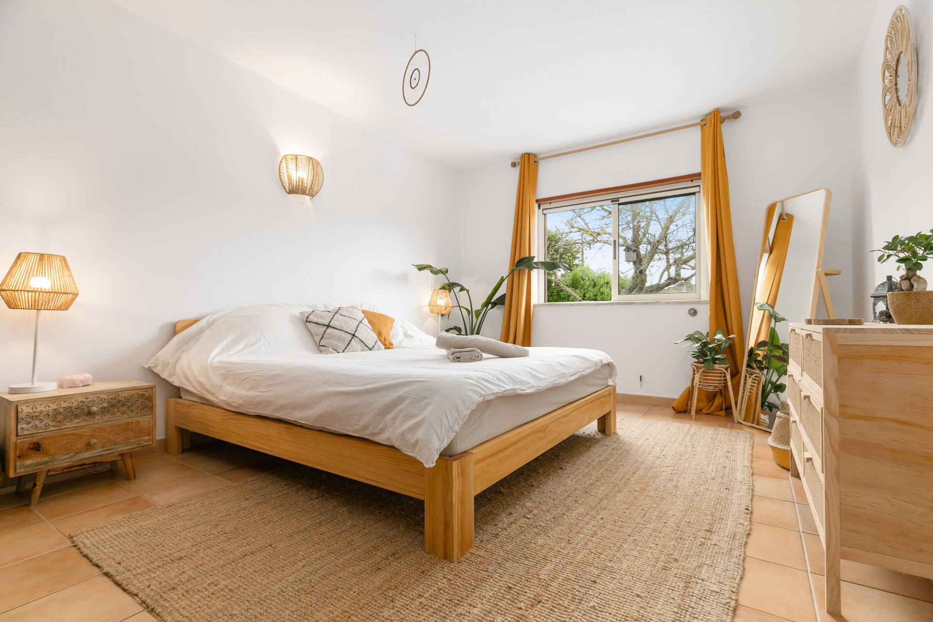 Master bedroom with countryside views – luxury Algarve villa near Salema